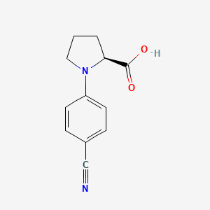 molecular formula C12H12N2O2 B590674 N-(4-Cyanophenyl)-L-proline CAS No. 129297-52-5