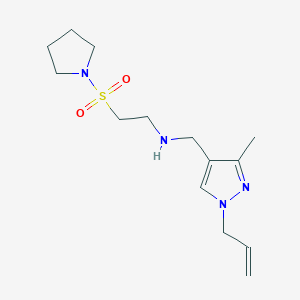 molecular formula C14H24N4O2S B5906741 N-[(1-allyl-3-methyl-1H-pyrazol-4-yl)methyl]-2-(pyrrolidin-1-ylsulfonyl)ethanamine 