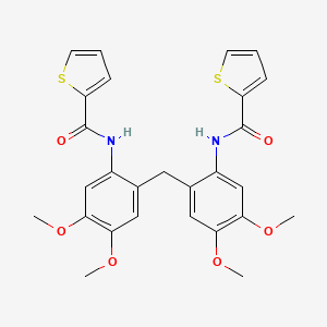 molecular formula C27H26N2O6S2 B5906919 N,N'-[METHYLENEBIS(4,5-DIMETHOXY-2,1-PHENYLENE)]DI(2-THIOPHENECARBOXAMIDE) 