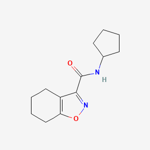 molecular formula C13H18N2O2 B5906974 N-cyclopentyl-4,5,6,7-tetrahydro-1,2-benzoxazole-3-carboxamide 