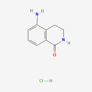 molecular formula C9H11ClN2O B590700 5-Amino-3,4-dihydroisoquinolin-1(2H)-one hydrochloride CAS No. 129075-52-1