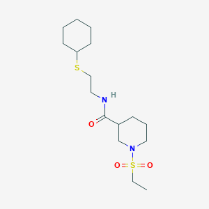 molecular formula C16H30N2O3S2 B5907031 N-[2-(CYCLOHEXYLSULFANYL)ETHYL]-1-(ETHANESULFONYL)PIPERIDINE-3-CARBOXAMIDE 