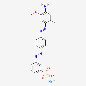 molecular formula C20H18N5NaO4S B590705 Sodium;3-[[4-[(4-amino-5-methoxy-2-methylphenyl)diazenyl]phenyl]diazenyl]benzenesulfonate CAS No. 127090-21-5