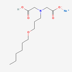 Glycine, N-(carboxymethyl)-N-(3-(hexyloxy)propyl)-, monosodium salt
