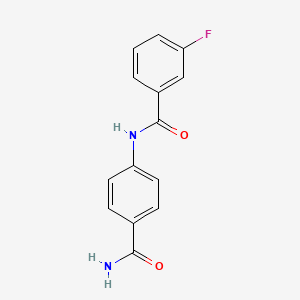 molecular formula C14H11FN2O2 B5907284 N-(4-carbamoylphenyl)-3-fluorobenzamide 