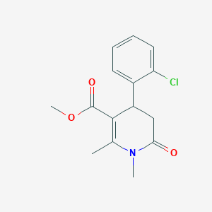 molecular formula C15H16ClNO3 B5907460 methyl 4-(2-chlorophenyl)-1,2-dimethyl-6-oxo-1,4,5,6-tetrahydropyridine-3-carboxylate 