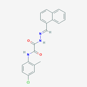 molecular formula C20H16ClN3O2 B5907498 N-(4-CHLORO-2-METHYLPHENYL)-1-{N'-[(E)-(NAPHTHALEN-1-YL)METHYLIDENE]HYDRAZINECARBONYL}FORMAMIDE 