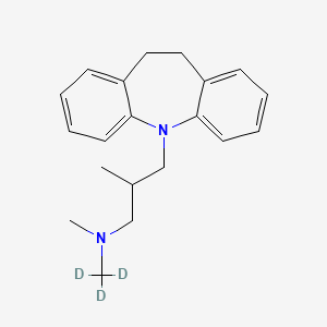 molecular formula C20H26N2 B590752 5H-Dibenz[b,f]azepine-5-propanamine,10,11-dihydro-N,b-dimethyl-N-(methyl-d3)-(9CI) CAS No. 136765-54-3