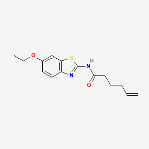 molecular formula C15H18N2O2S B5907526 N-(6-ethoxy-1,3-benzothiazol-2-yl)hex-5-enamide 