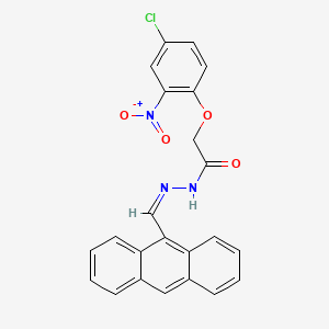 molecular formula C23H16ClN3O4 B5907663 N-[(Z)-anthracen-9-ylmethylideneamino]-2-(4-chloro-2-nitrophenoxy)acetamide 