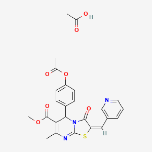 molecular formula C25H23N3O7S B5907943 methyl 5-[4-(acetyloxy)phenyl]-7-methyl-3-oxo-2-(3-pyridinylmethylene)-2,3-dihydro-5H-[1,3]thiazolo[3,2-a]pyrimidine-6-carboxylate acetate 