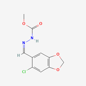 molecular formula C10H9ClN2O4 B5908046 N'-[(Z)-(6-Chloro-2H-1,3-benzodioxol-5-YL)methylidene]methoxycarbohydrazide 