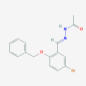 molecular formula C16H15BrN2O2 B5908167 N'-{(E)-[2-(benzyloxy)-5-bromophenyl]methylidene}acetohydrazide 