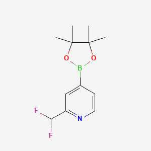 molecular formula C12H16BF2NO2 B590817 2-(Difluoromethyl)-4-(4,4,5,5-tetramethyl-1,3,2-dioxaborolan-2-YL)pyridine CAS No. 1193104-53-8