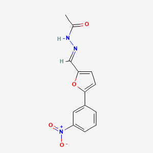 molecular formula C13H11N3O4 B5908171 N'-{(E)-[5-(3-nitrophenyl)furan-2-yl]methylidene}acetohydrazide 