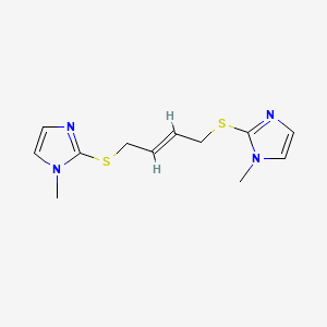 molecular formula C12H16N4S2 B5908187 1-methyl-2-[(E)-4-(1-methylimidazol-2-yl)sulfanylbut-2-enyl]sulfanylimidazole 