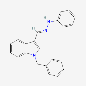 molecular formula C22H19N3 B5908196 N-[(E)-(1-benzylindol-3-yl)methylideneamino]aniline 