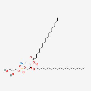 molecular formula C40H78NaO10P B590825 Sodium (2R)-2,3-bis(heptadecanoyloxy)propyl 2,3-dihydroxypropyl phosphate CAS No. 799268-52-3