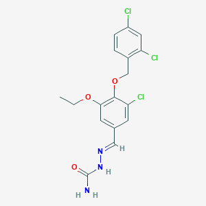 molecular formula C17H16Cl3N3O3 B5908305 (2E)-2-{3-chloro-4-[(2,4-dichlorobenzyl)oxy]-5-ethoxybenzylidene}hydrazinecarboxamide 