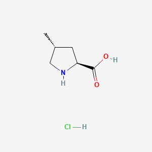 molecular formula C6H12ClNO2 B590834 (2S,4R)-4-methylpyrrolidine-2-carboxylic acid hydrochloride CAS No. 365280-18-8