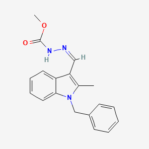 molecular formula C19H19N3O2 B5908361 methyl N-[(Z)-(1-benzyl-2-methylindol-3-yl)methylideneamino]carbamate 