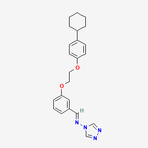 molecular formula C23H26N4O2 B5908382 N-[(E)-{3-[2-(4-cyclohexylphenoxy)ethoxy]phenyl}methylidene]-4H-1,2,4-triazol-4-amine 