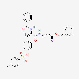 molecular formula C33H30N2O7S B5908562 benzyl 3-[[(E)-2-benzamido-3-[4-(4-methylphenyl)sulfonyloxyphenyl]prop-2-enoyl]amino]propanoate 