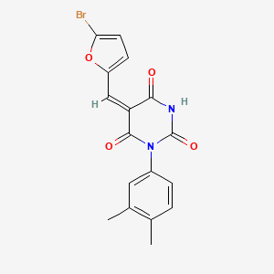 molecular formula C17H13BrN2O4 B5908635 (5E)-5-[(5-bromofuran-2-yl)methylidene]-1-(3,4-dimethylphenyl)pyrimidine-2,4,6(1H,3H,5H)-trione CAS No. 6352-45-0