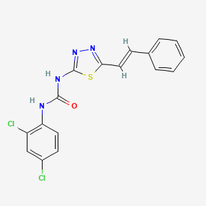 molecular formula C17H12Cl2N4OS B5908979 1-(2,4-dichlorophenyl)-3-{5-[(E)-2-phenylethenyl]-1,3,4-thiadiazol-2-yl}urea CAS No. 6376-69-8