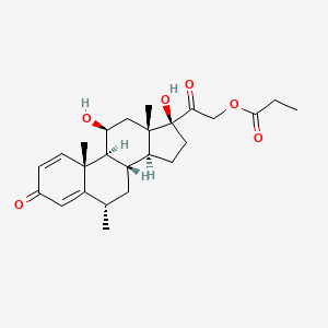 molecular formula C25H34O6 B590898 Methylprednisolone 21-Propionate CAS No. 138804-88-3