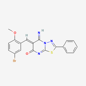 molecular formula C19H13BrN4O2S B5909046 (6Z)-6-[(5-bromo-2-methoxyphenyl)methylidene]-5-imino-2-phenyl-[1,3,4]thiadiazolo[3,2-a]pyrimidin-7-one 