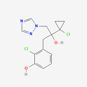 molecular formula C14H15Cl2N3O2 B590918 Prothioconazole-3-hydroxy-desthio CAS No. 856045-93-7
