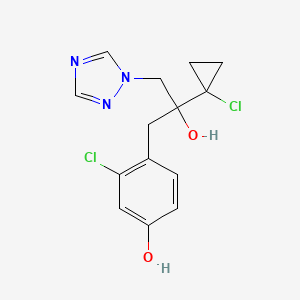 molecular formula C14H15Cl2N3O2 B590923 Prothioconazole-4-hydroxy-desthio CAS No. 856045-88-0