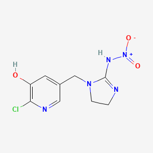 molecular formula C9H10ClN5O3 B590927 N-[1-[(6-chloro-5-hydroxypyridin-3-yl)methyl]-4,5-dihydroimidazol-2-yl]nitramide CAS No. 380912-09-4