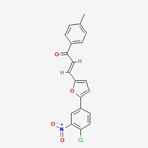 molecular formula C20H14ClNO4 B5909393 (2E)-3-[5-(4-chloro-3-nitrophenyl)furan-2-yl]-1-(4-methylphenyl)prop-2-en-1-one CAS No. 6500-11-4