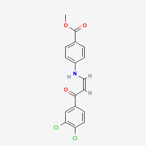 molecular formula C17H13Cl2NO3 B5909397 methyl 4-[[(Z)-3-(3,4-dichlorophenyl)-3-oxoprop-1-enyl]amino]benzoate 