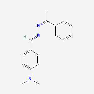 molecular formula C17H19N3 B5909401 N,N-DIMETHYL-4-[(Z)-((E)-1-PHENYLETHYLIDENEHYDRAZINYLIDENE)METHYL]ANILINE CAS No. 6510-37-8
