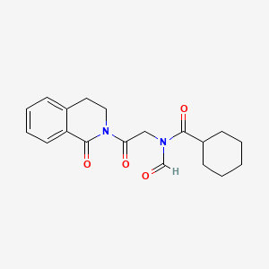 N-Formyl-N-(2-oxo-2-(1-oxo-3,4-dihydroisoquinolin-2(1H)-yl)ethyl)cyclohexanecarboxamide