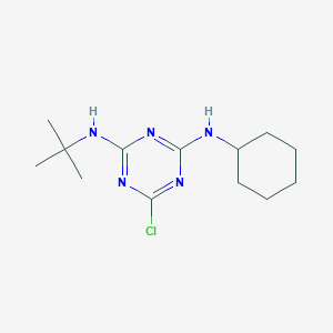 molecular formula C13H22ClN5 B5910018 N2-TERT-BUTYL-6-CHLORO-N4-CYCLOHEXYL-1,3,5-TRIAZINE-2,4-DIAMINE 