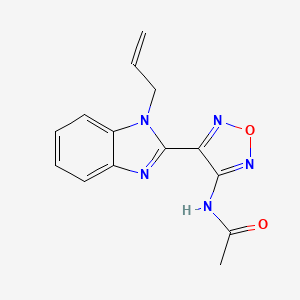 molecular formula C14H13N5O2 B5910019 N-{4-[1-(PROP-2-EN-1-YL)-1H-1,3-BENZODIAZOL-2-YL]-1,2,5-OXADIAZOL-3-YL}ACETAMIDE 