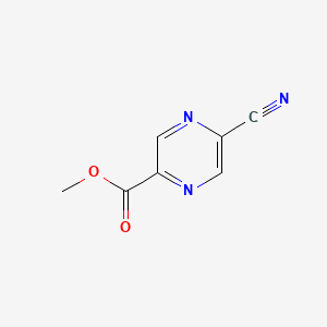 molecular formula C7H5N3O2 B591002 Methyl 5-cyanopyrazine-2-carboxylate CAS No. 138560-54-0