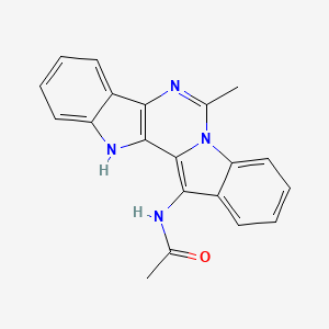 molecular formula C20H16N4O B5910150 N-(12-methyl-3,11,13-triazapentacyclo[11.7.0.02,10.04,9.014,19]icosa-1(20),2(10),4,6,8,11,14,16,18-nonaen-20-yl)acetamide 