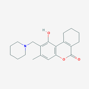 molecular formula C20H25NO3 B5910368 1-Hydroxy-3-methyl-2-(piperidin-1-ylmethyl)-7,8,9,10-tetrahydrobenzo[c]chromen-6-one CAS No. 18184-51-5