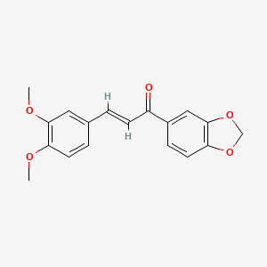 molecular formula C18H16O5 B5910378 (2E)-1-(1,3-benzodioxol-5-yl)-3-(3,4-dimethoxyphenyl)prop-2-en-1-one CAS No. 88775-45-5