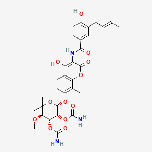 molecular formula C32H37N3O12 B591046 2''-O-Carbamylnovobiocin CAS No. 138686-58-5