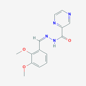 molecular formula C14H14N4O3 B5910510 N'-[(Z)-(2,3-dimethoxyphenyl)methylidene]pyrazine-2-carbohydrazide 