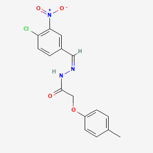 molecular formula C16H14ClN3O4 B5910547 N-[(Z)-(4-chloro-3-nitrophenyl)methylideneamino]-2-(4-methylphenoxy)acetamide 