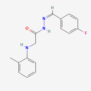 molecular formula C16H16FN3O B5910555 N'-[(Z)-(4-Fluorophenyl)methylidene]-2-[(2-methylphenyl)amino]acetohydrazide 