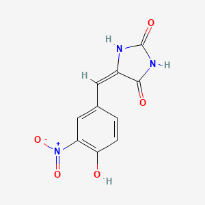 molecular formula C10H7N3O5 B5910587 (5E)-5-[(4-hydroxy-3-nitrophenyl)methylidene]imidazolidine-2,4-dione 