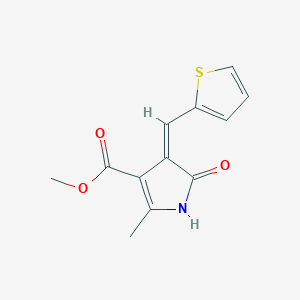 molecular formula C12H11NO3S B5910621 METHYL (4Z)-2-METHYL-5-OXO-4-[(THIOPHEN-2-YL)METHYLIDENE]-4,5-DIHYDRO-1H-PYRROLE-3-CARBOXYLATE 